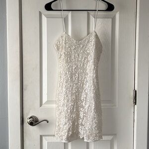 White Lace Mini Dress